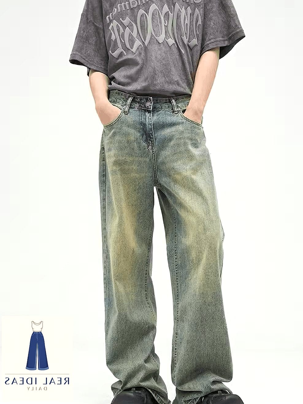 Acid Wash Baggy Jeans