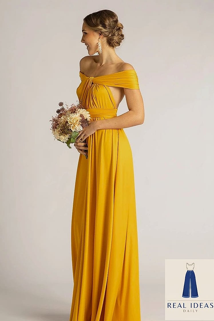 29 Yellow Dress Outfit That Are Breathtakingly Beautiful 22 Add a Rust-Colored Scarf to a Yellow Dress