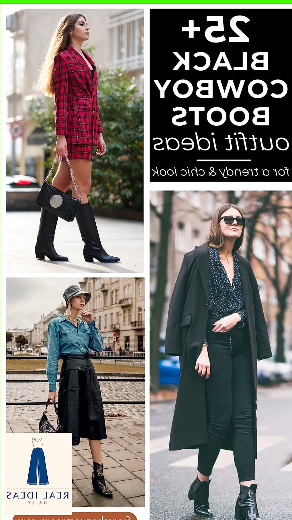 22 Black Cowboy Boots Outfit That Are Dreamy and So Inspiring 23 All-Black Everything