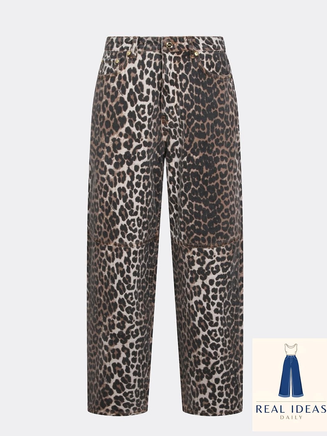 ANIMAL PRINT CROP TOP & BAGGY JEANS