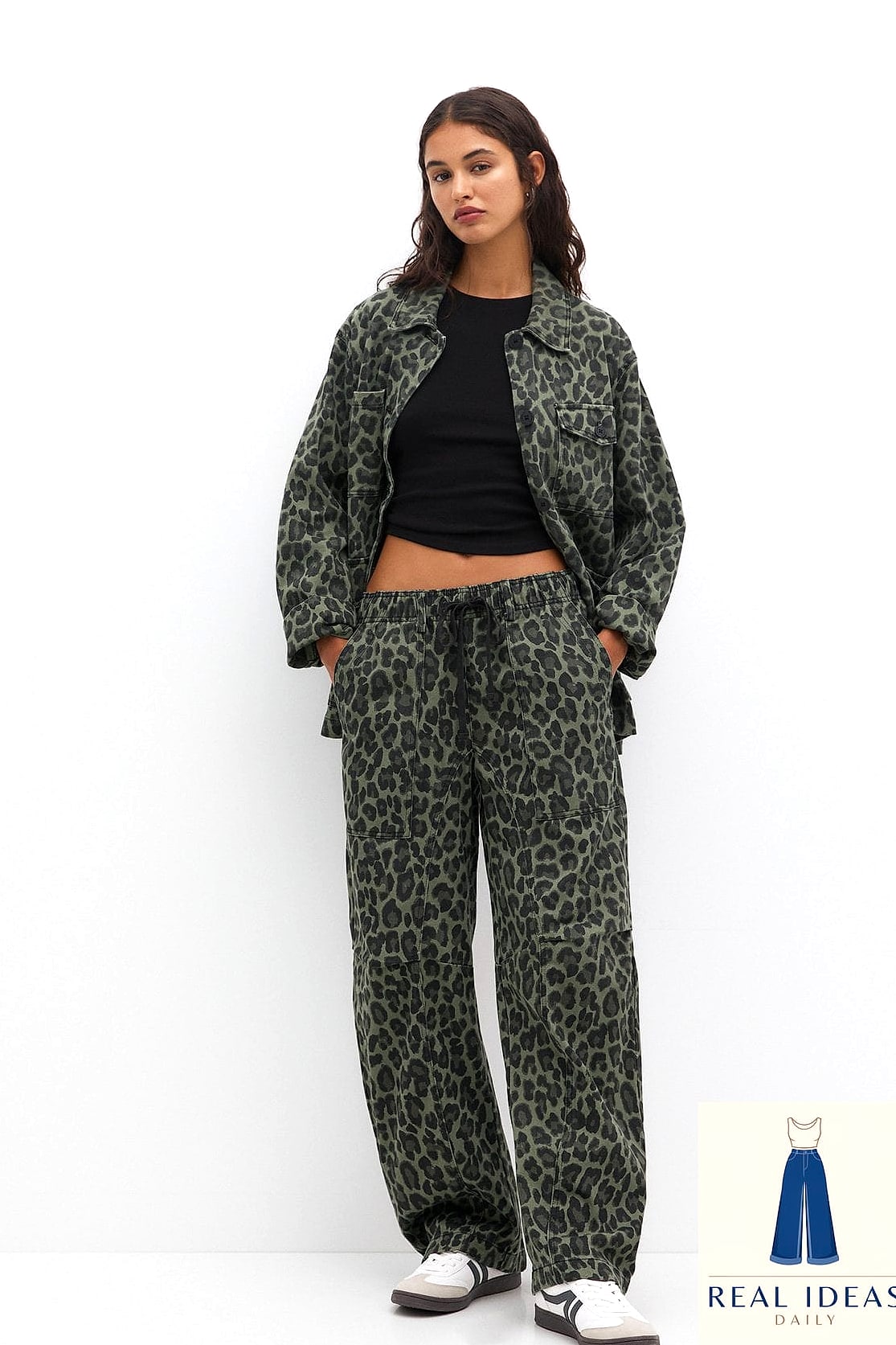 Animal Print Top and Baggy Jeans for Bold Statement Style