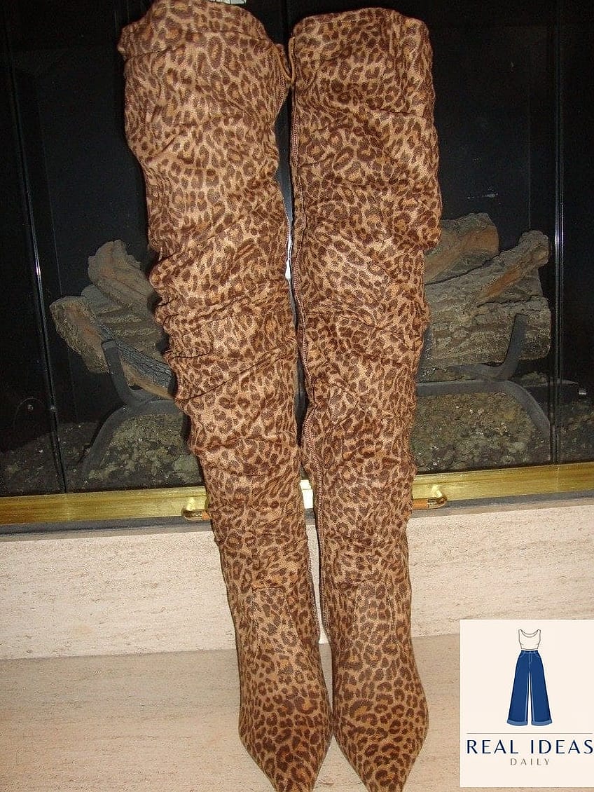 Animal Print Dress with Sleek Black Boots