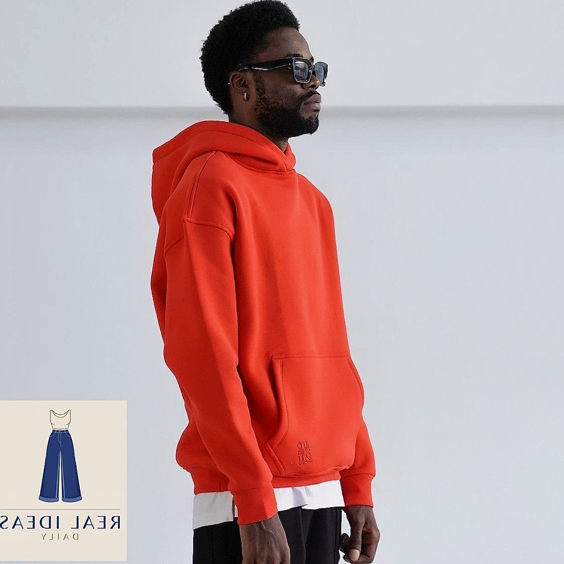 Athleisure Red Hoodie with Biker Shorts