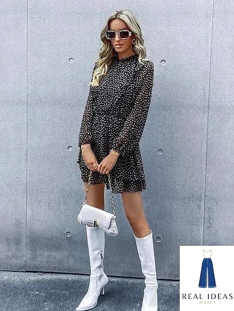 Athletic Dress with Thigh-Highs for an Unexpected Pairing