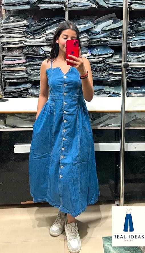 Athletic Dress with a Denim Jacket