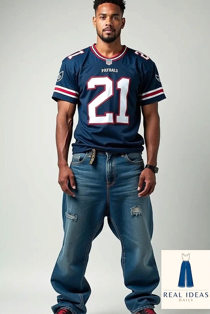 ATHLETIC-INSPIRED BAGGY JEANS OUTFIT