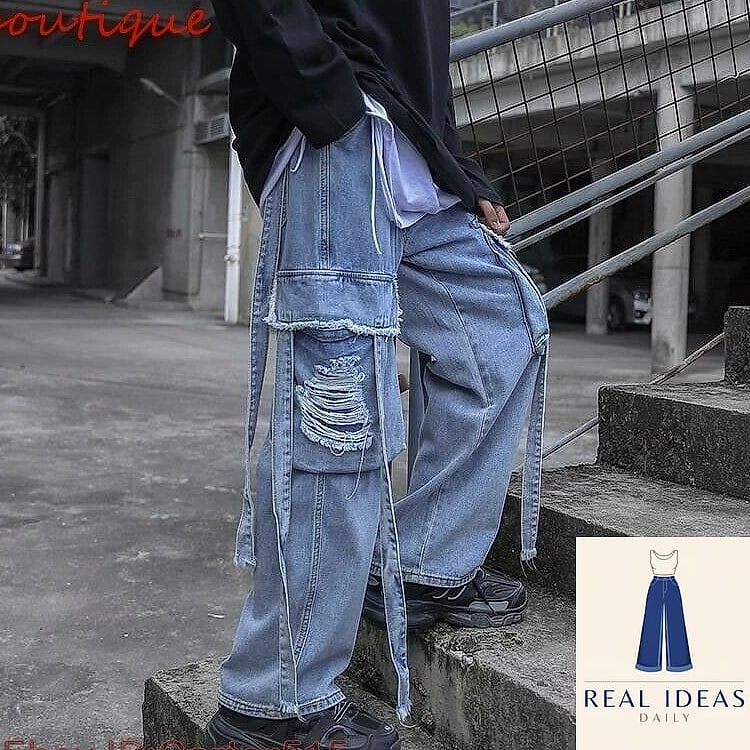 Baggy Cargo Jeans With Rips