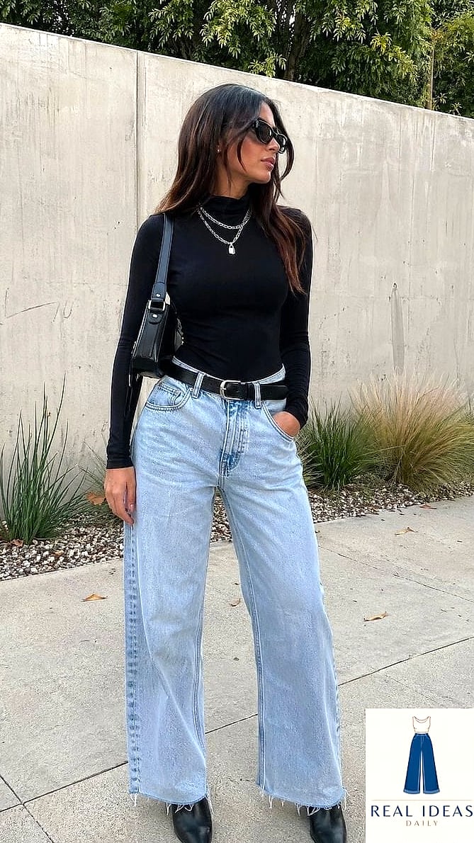 BAGGY JEANS WITH A BODYSUIT