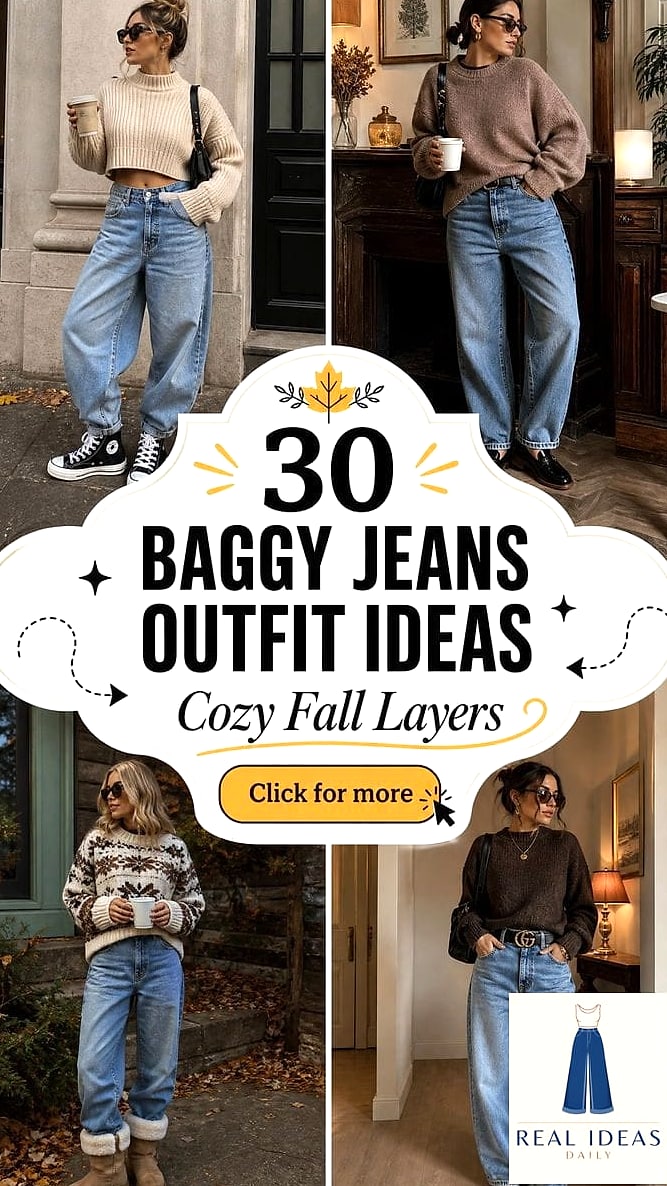 BAGGY JEANS FOR FALL LAYERING