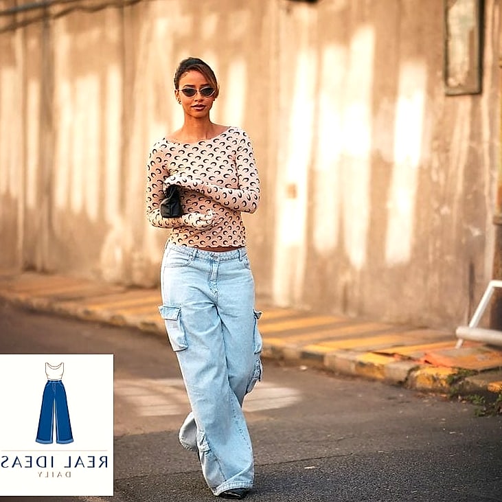 25 Outfits Con Baggy Jeans That Are Absolutely Stunning 4 Baggy jeans + camisa de rayas
