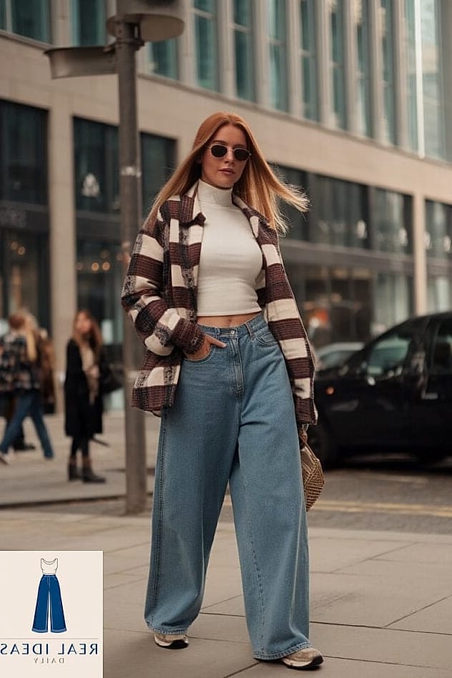 25 Outfits Con Baggy Jeans That Are Absolutely Stunning 7 Baggy-Jeans Outfit: With a Structured Blazer