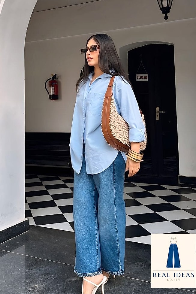 27 Outfit Inspo Baggy Jeans You Need to Try Next 13 Baggy Jeans With a Fitted Long Sleeve Top