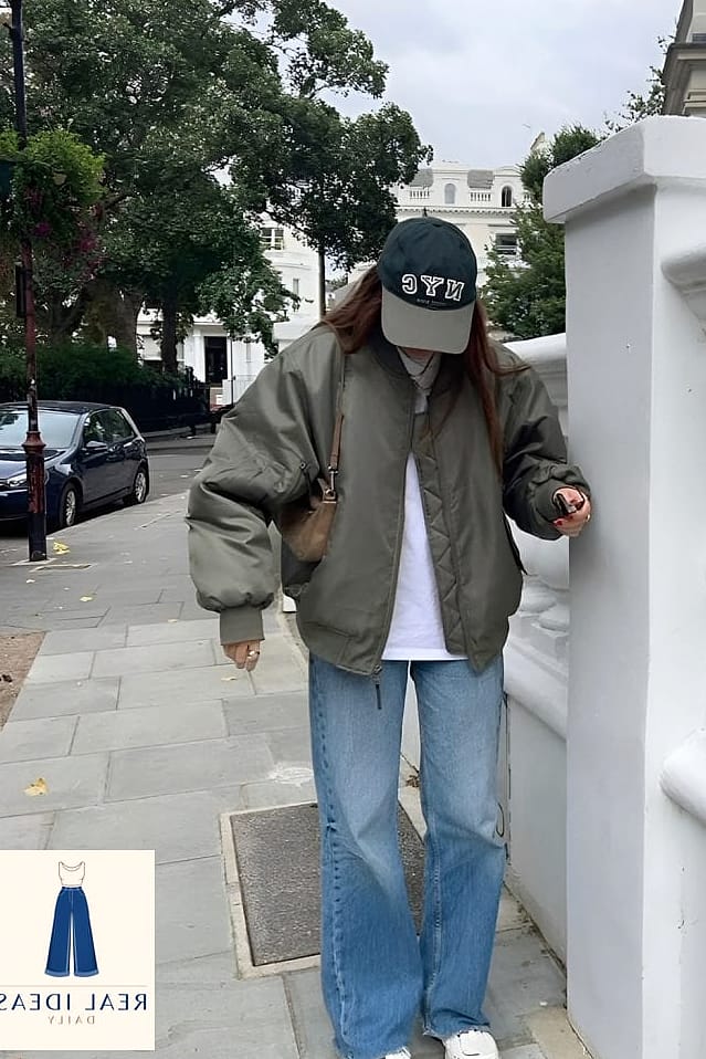 27 Outfit Inspo Baggy Jeans You Need to Try Next 16 Baggy Jeans With a Bomber Jacket