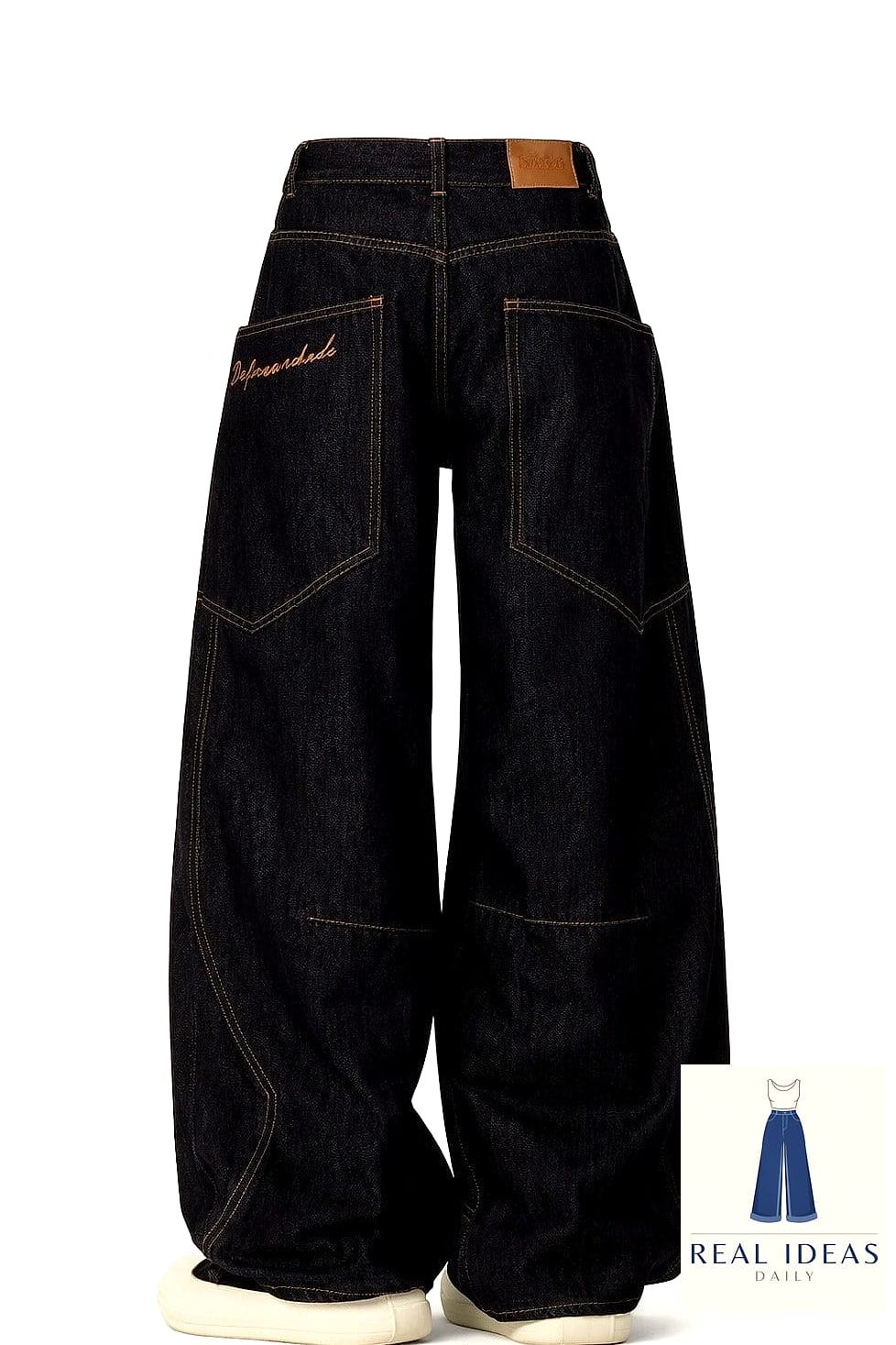 Baggy Jeans with a Contrast Stitch