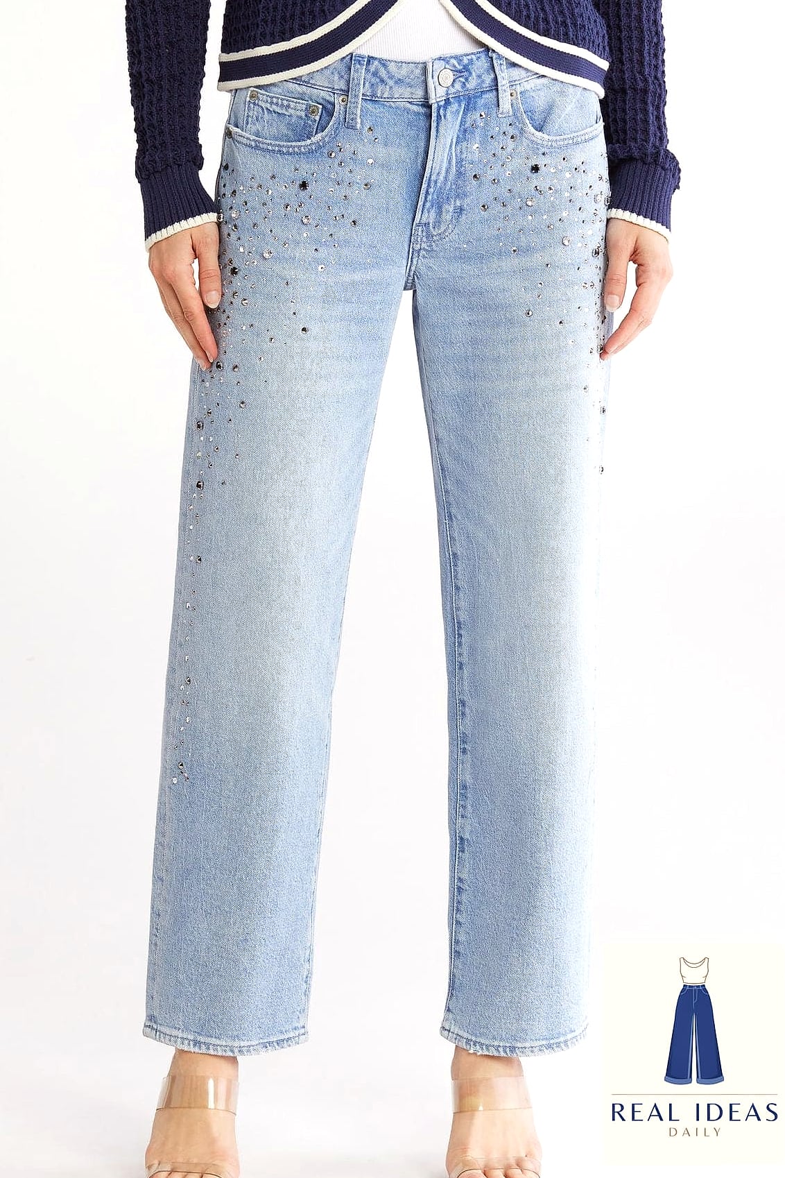 Baggy Jeans With Studded Ankle Boots for Extra Edge