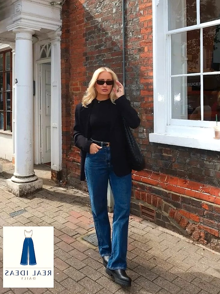 Baggy Jeans With Boots for a Wedding Guest Look