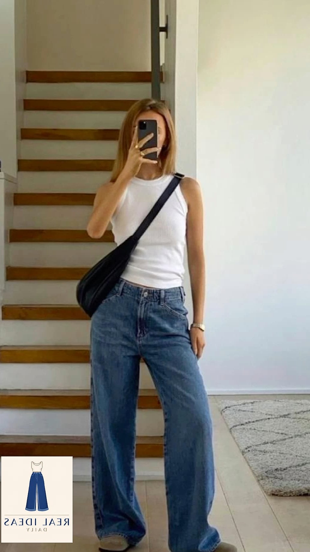 Baggy-Jeans Outfit: With a Structured Blazer