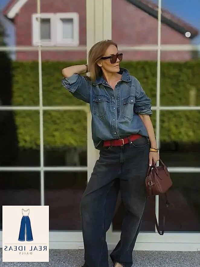 Baggy-Jeans Outfit: With a Bandeau Top