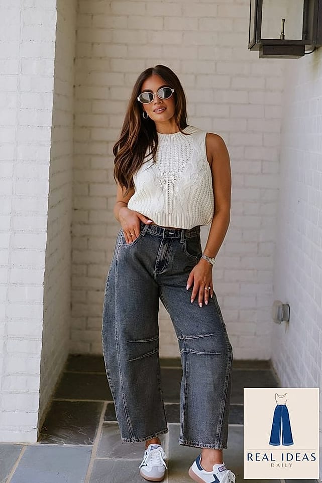 Baggy-Jeans Outfit: With a Cropped Hoodie
