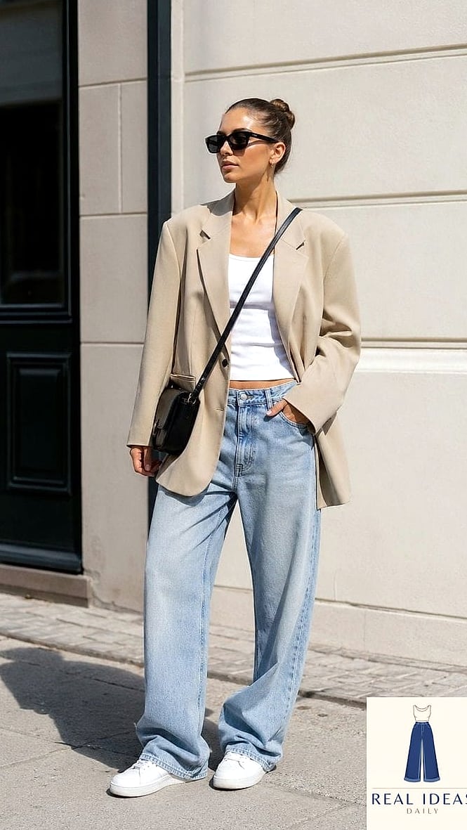 Baggy Jeans and Oversized Blazer for the Office