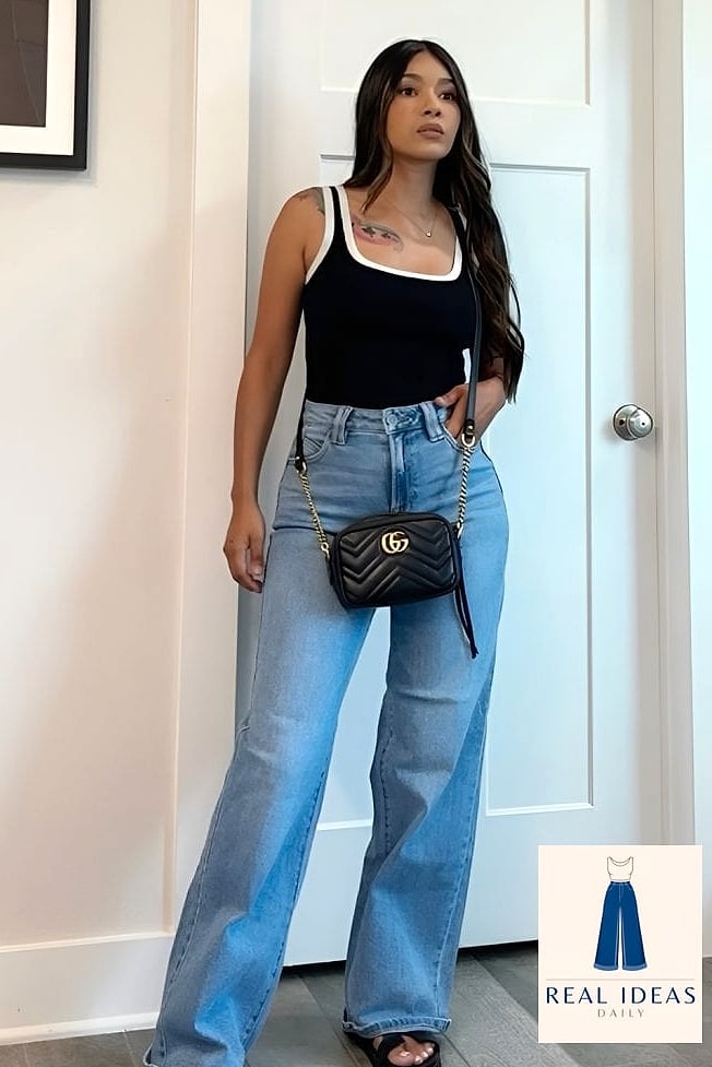 Baggy Jeans and a Fitted Tank for Everyday Simplicity
