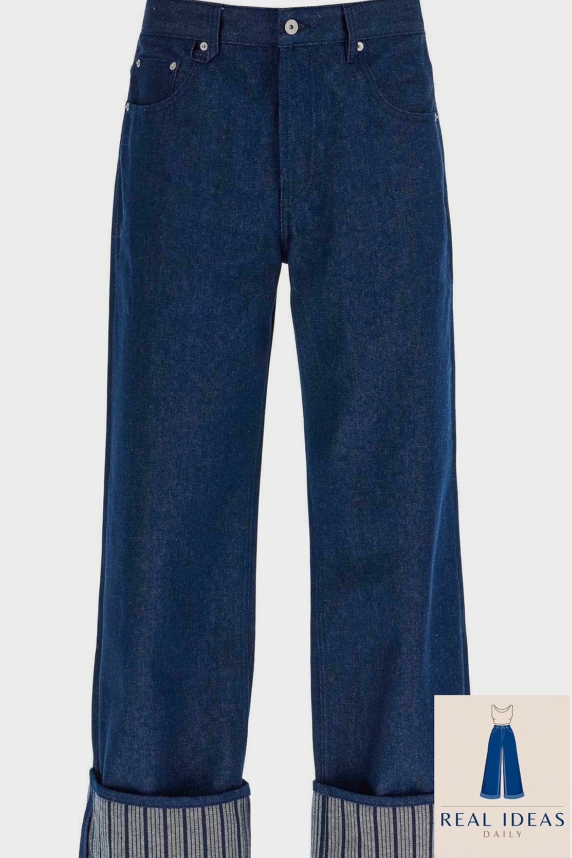 Baggy Jeans With Rolled Cuffs
