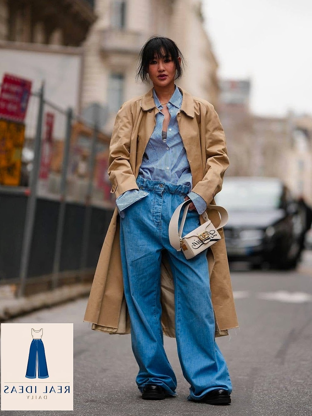 Baggy Jeans + Trench Coat