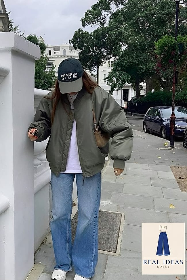 Baggy Jeans + Bomber Jacket