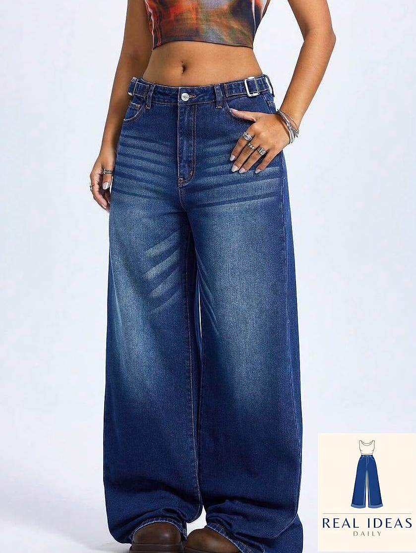 Baggy Jeans + Boxy Button-Down