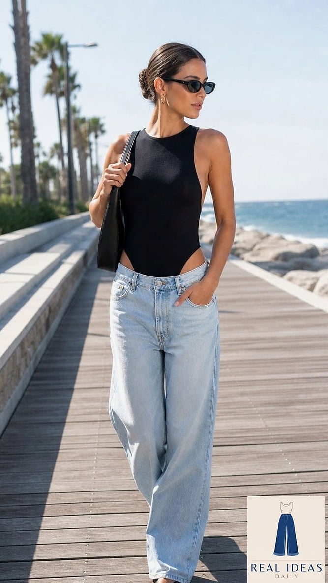 Baggy Jeans + Bodysuit