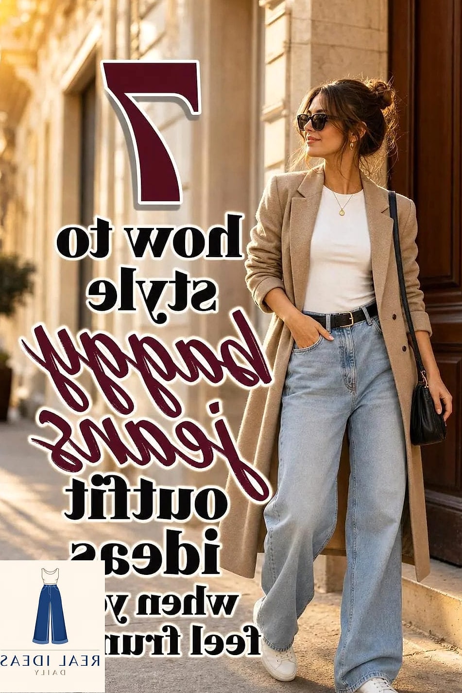 26 Outfits With Baggy Jeans That Are Absolutely Stunning 26 Baggy-Jeans Outfit: With a Structured Trench Vest