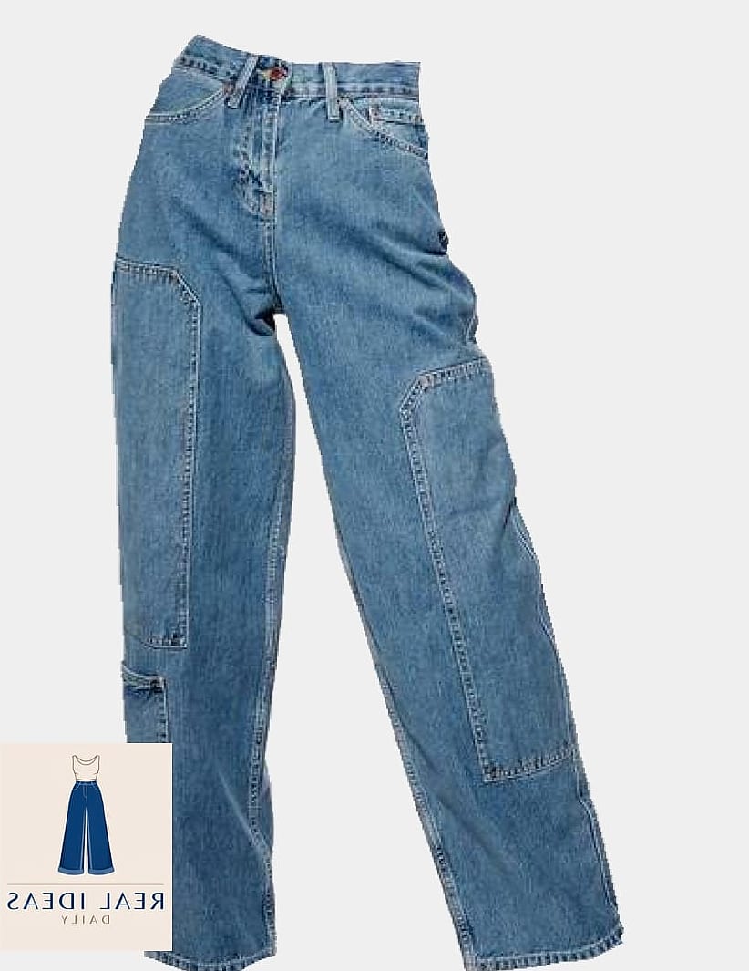 25 Baggy Jeans Png Every Woman Needs to See 20 Baggy Jeans and Structured Button-Down Tied at the Waist