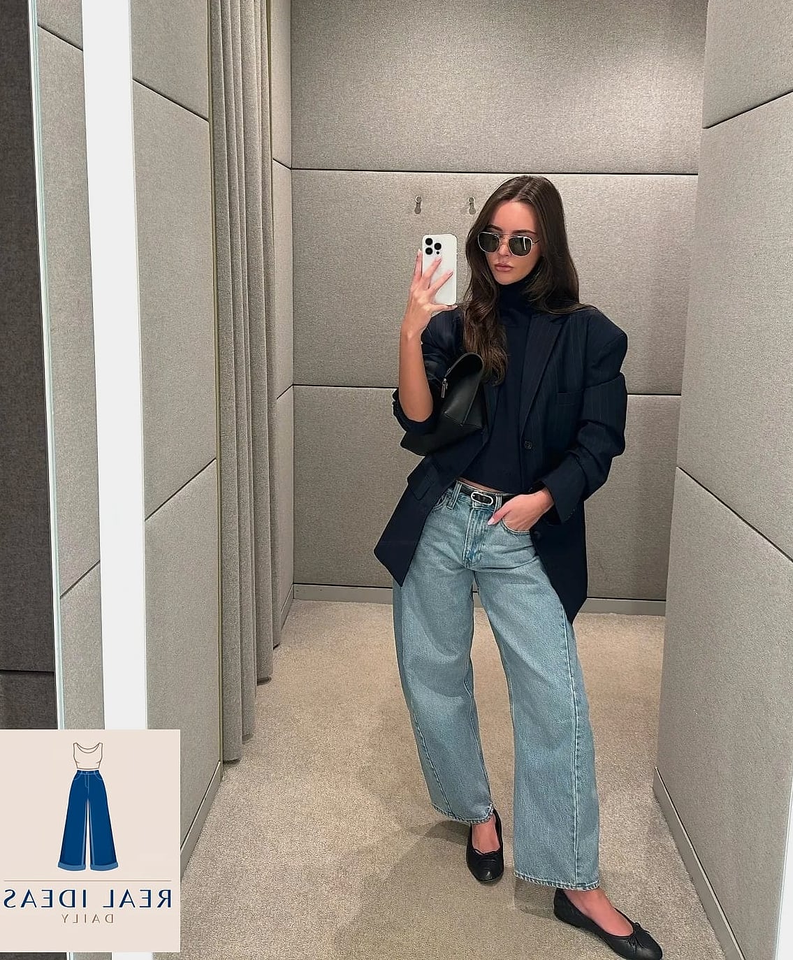 28 Casual Baggy Jeans Outfit Worth Pinning Immediately 15 Baggy Jeans and a Blazer Combo