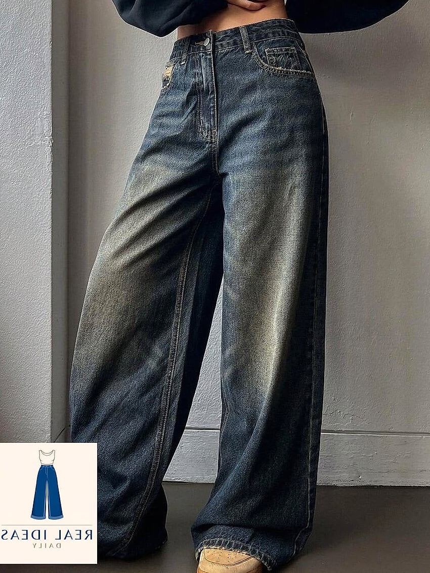 28 Casual Baggy Jeans Outfit Worth Pinning Immediately 29 Baggy Jeans and a Mini Bag for a Night Out