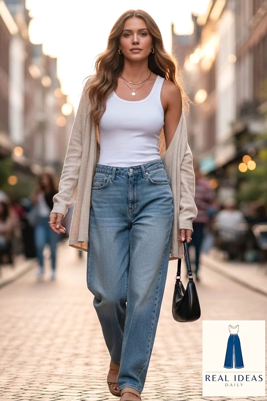 21 Baggy Jeans Tight Top That Will Transform Your Look 8 Baggy Jeans With a Ribbed Tank