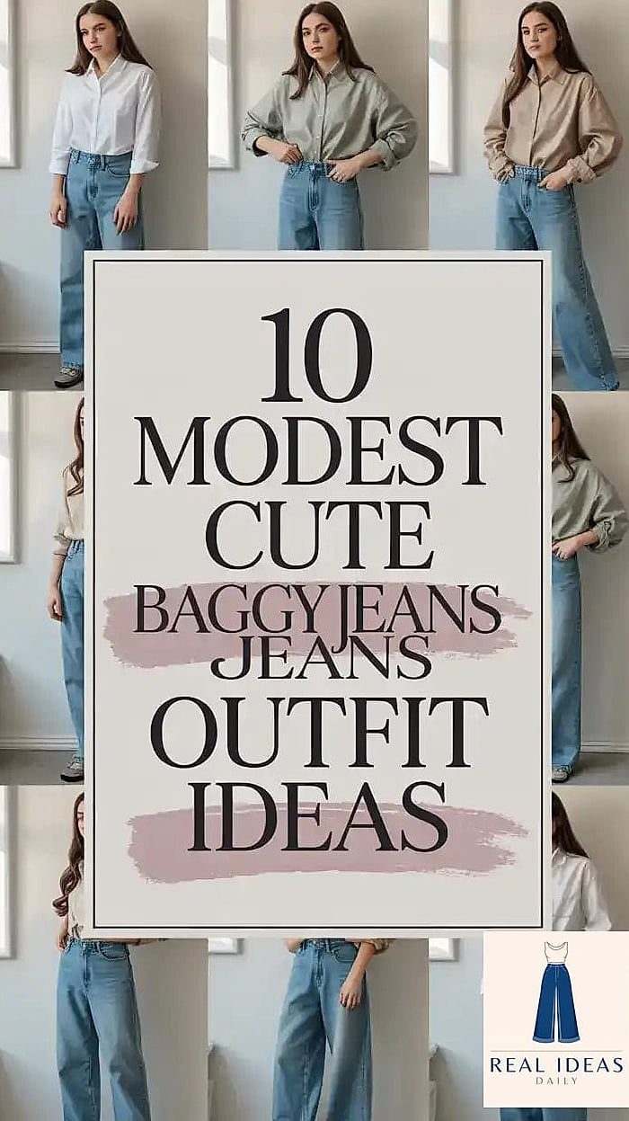 26 Cute Baggy Jeans Outfit Every Style Lover Needs to See 10 Baggy-Jeans Outfit: With a Ribbed Turtleneck