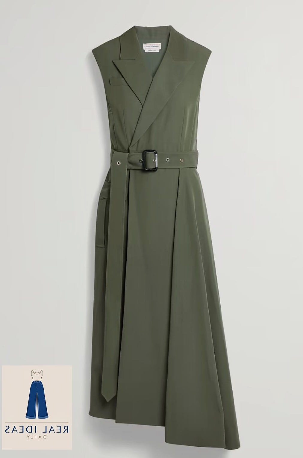 The Belted Trench Over a Midi Dress
