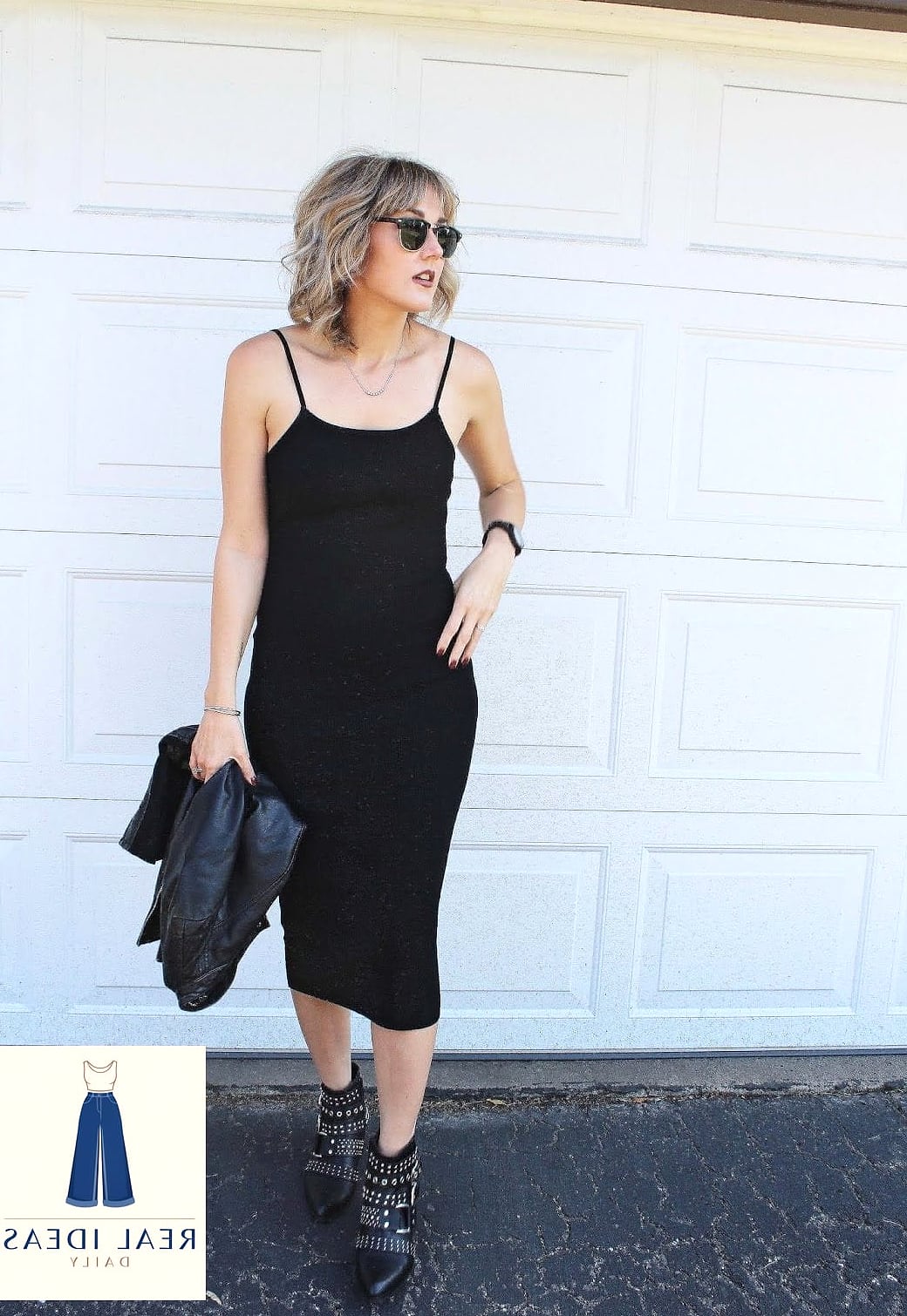 Biker Boots with a Bodycon Dress