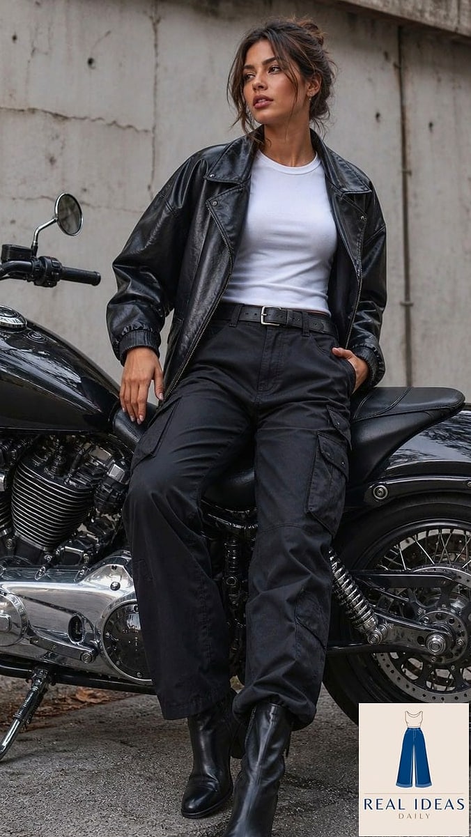 Biker Boots and Cargo Pants