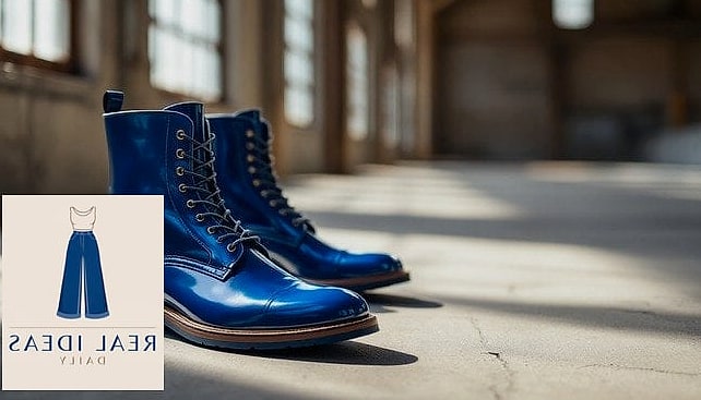 Biker Boots and a Cobalt Blue Statement Piece