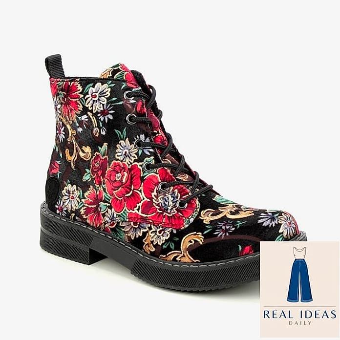 24 Boots Outfit For Women That Are Trending Right Now 2 Biker Boots with Floral Prints