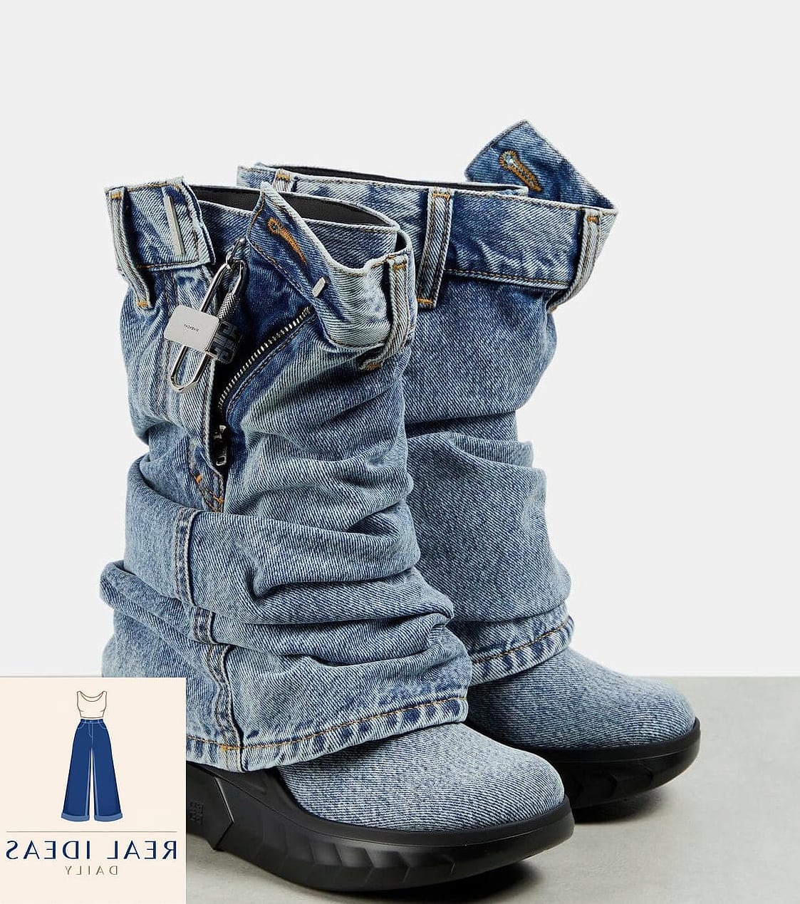 24 Boots Outfit For Women That Are Trending Right Now 3 Biker Boots with Denim Miniskirt