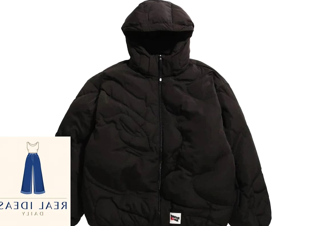 Black Hoodie Under a Puffer Vest