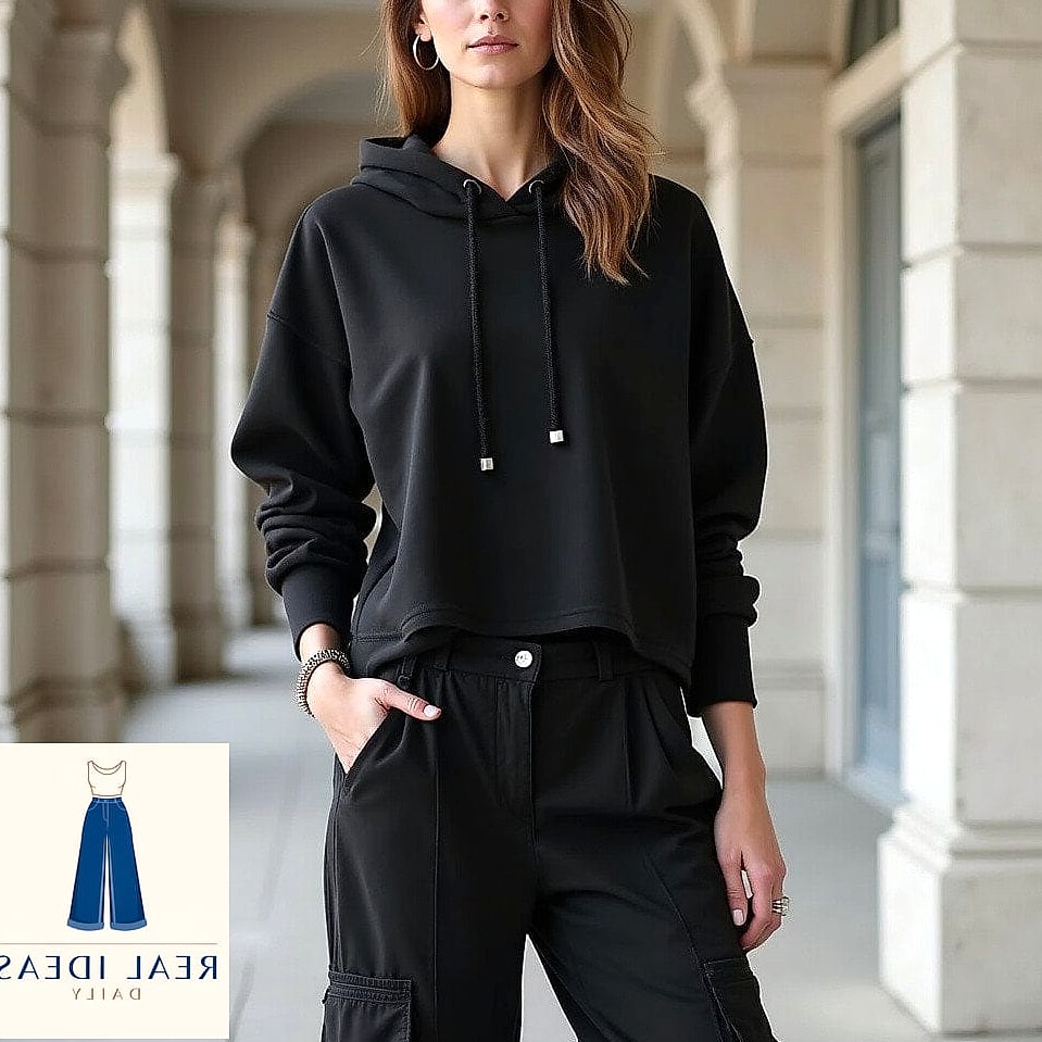 Black Hoodie and Cargo Pants