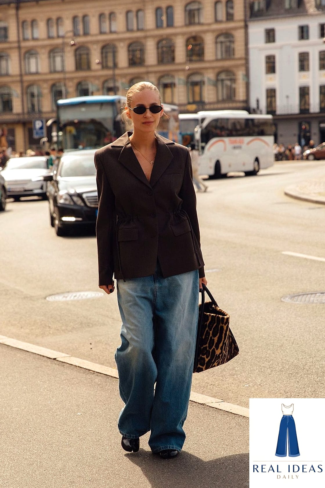 29 Baggy Jeans Outfit That Will Transform Your Look 21 Blazer Dress Layered Over Baggy Jeans