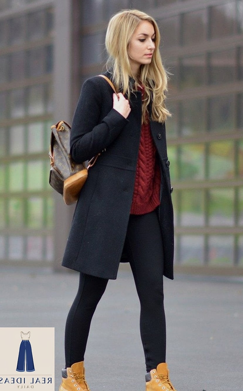 30 Timberland Boots Outfit Women That Are Breathtakingly Beautiful 23 Blazer Dress and Statement Belt