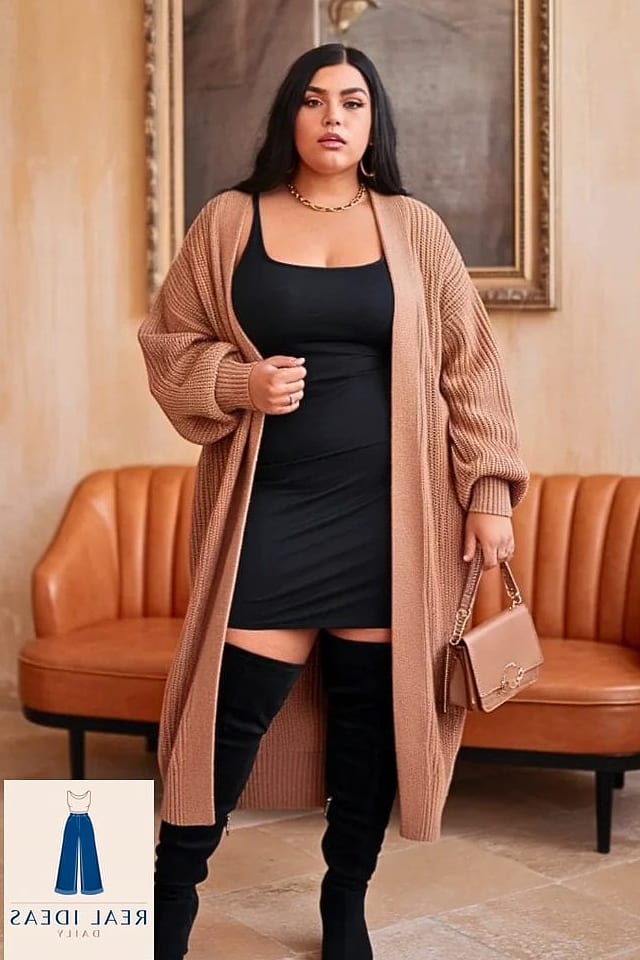 29 Winter Dress Outfit That Are Dreamy and So Inspiring 6 Bodycon Dress with Oversized Blazer