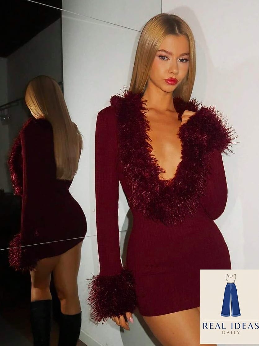 22 Bodycon Dress Outfit That Are Trending Right Now 22 Bodycon Dress with a Faux Fur Stole