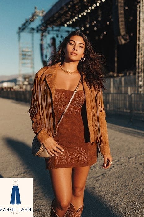 25 Cowgirl Boots Outfit That Are Breathtakingly Beautiful 3 Bodycon Mini Dress with Knee-High Cowgirl Boots