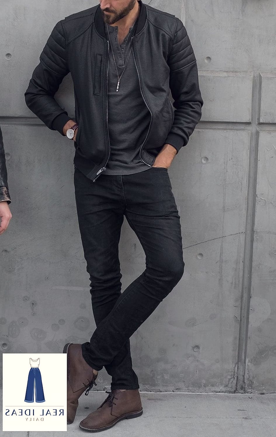 Bomber Jacket and Leggings with Tall Boots